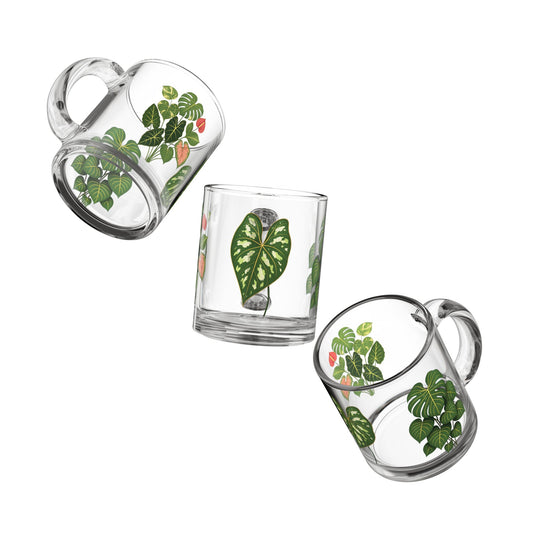 Glass Mug, 10oz Plants Plants Plants